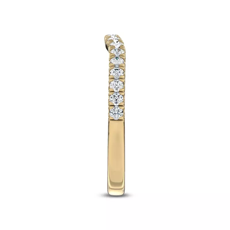 18K Yellow Gold Vive Contoured Pavé Lab Band by Christian Siriano