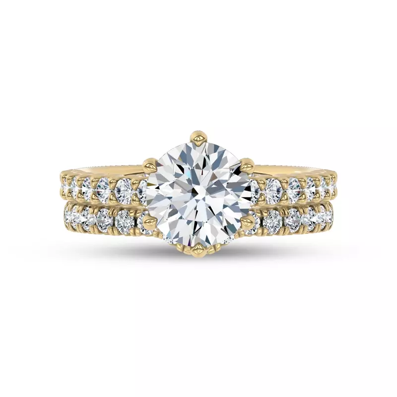 14K Yellow Gold Sculpted Light Band by Christian Siriano