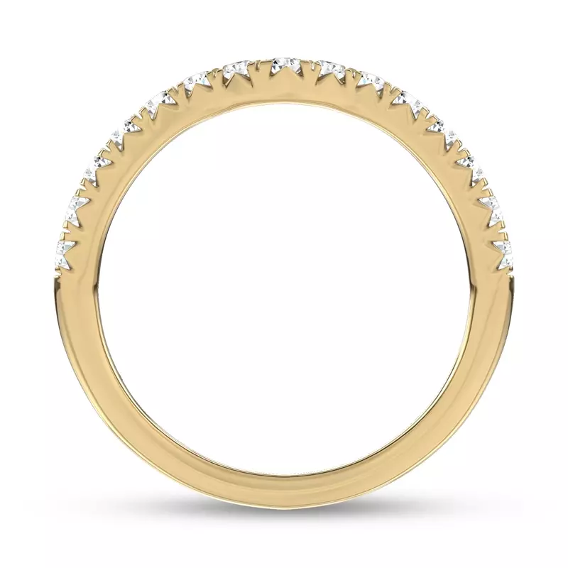 14K Yellow Gold Sculpted Light Band by Christian Siriano