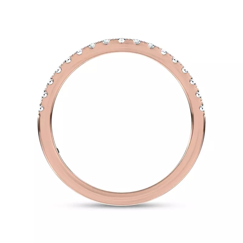 14K Rose Gold Cascata Contoured Pavé Lab Band by Christian Siriano