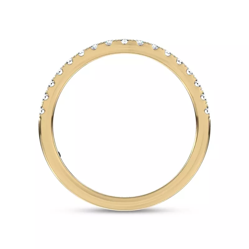 14K Yellow Gold Cascata Contoured Pavé Lab Band by Christian Siriano