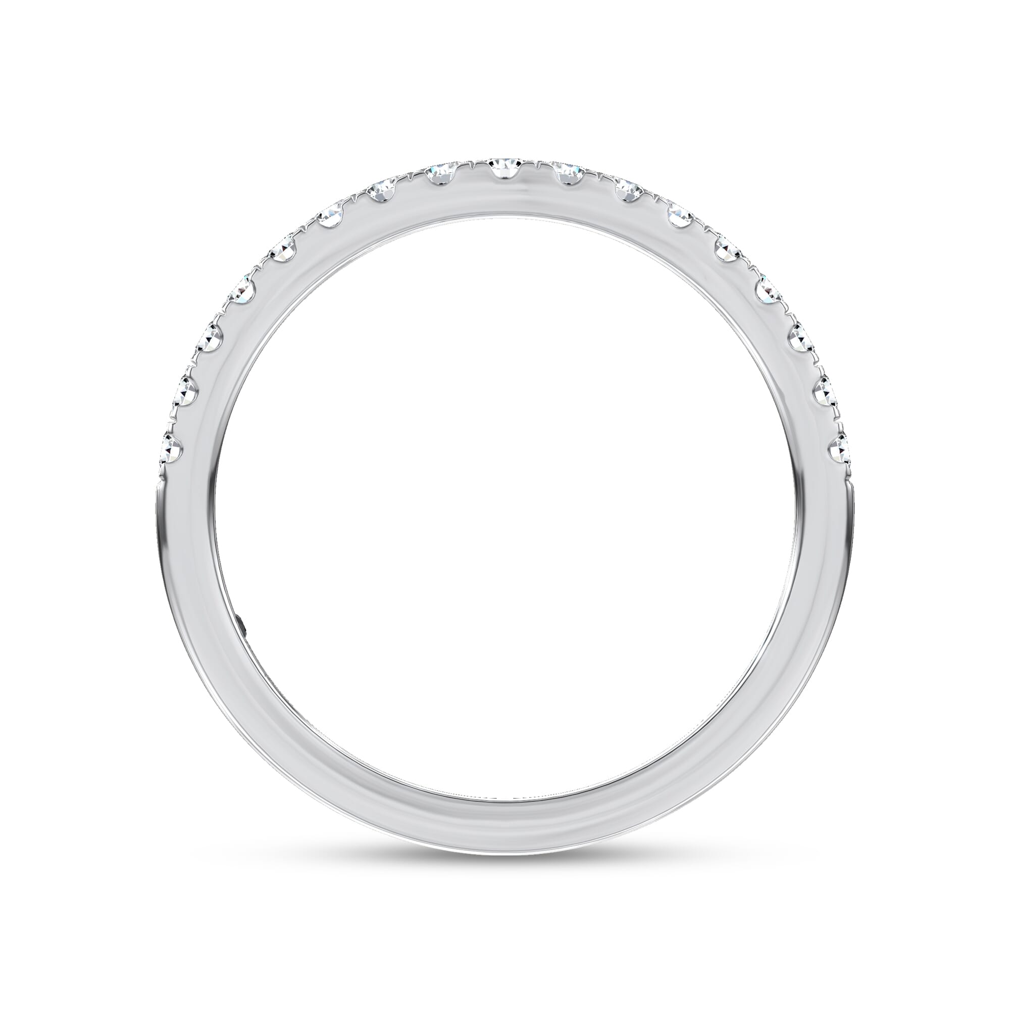 Platinum Cascata Contoured Pavé Lab Band by Christian Siriano