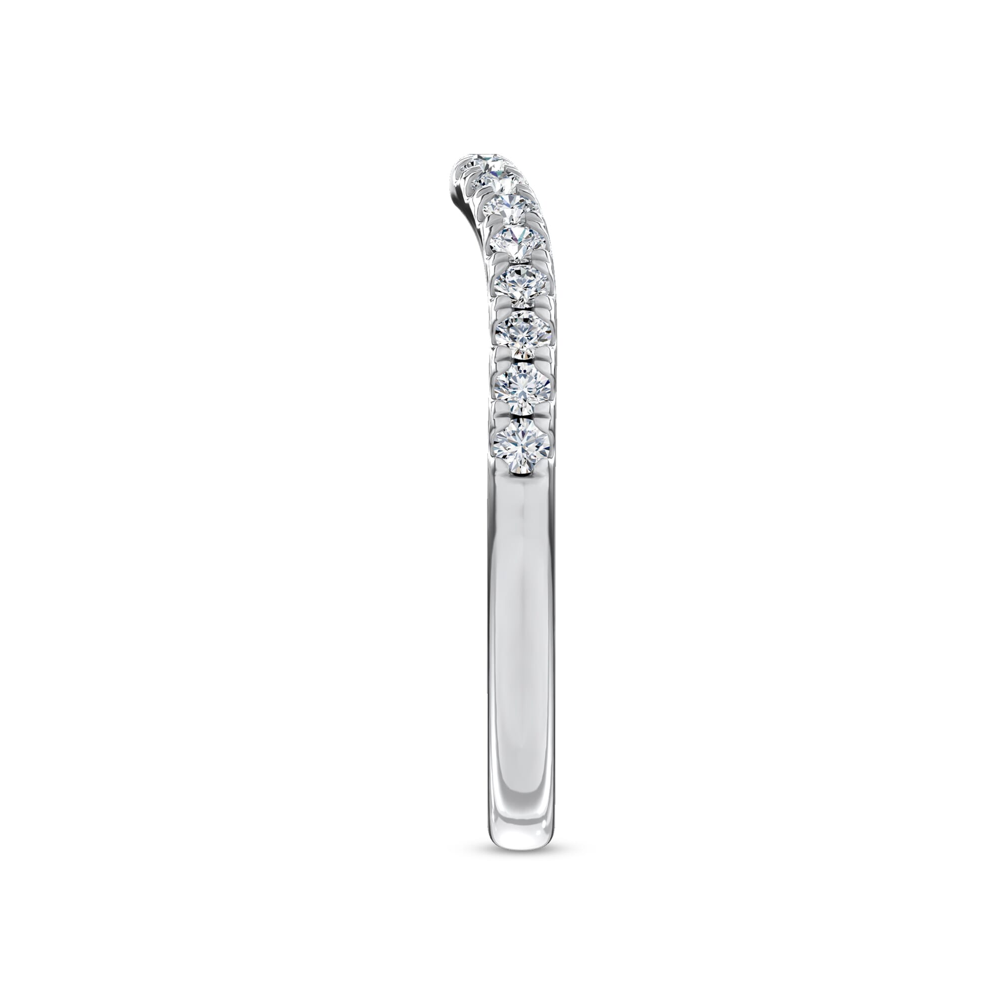 Platinum Cascata Contoured Pavé Lab Band by Christian Siriano