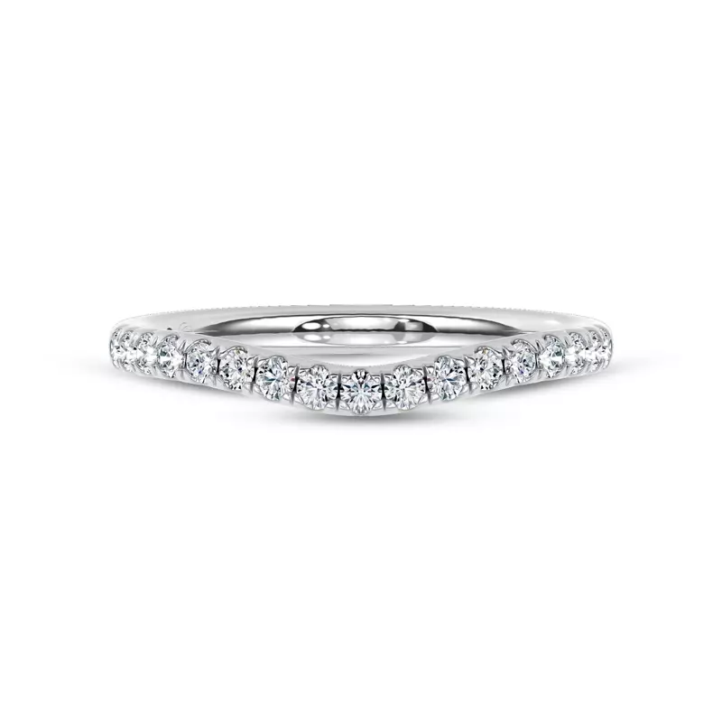 Cascata Contoured Pavé Band by Christian Siriano