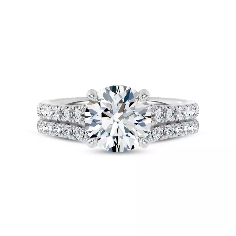 Platinum Cascata Contoured Pavé Band by Christian Siriano