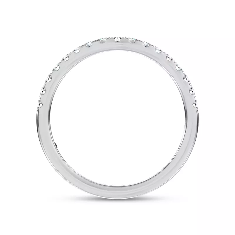Platinum Cascata Contoured Pavé Band by Christian Siriano