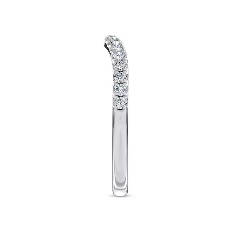 Platinum Cascata Contoured Pavé Band by Christian Siriano