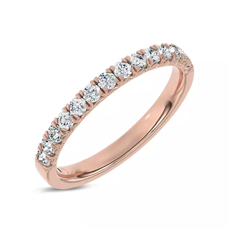14K Rose Gold Joye French Pavé Band by Christian Siriano
