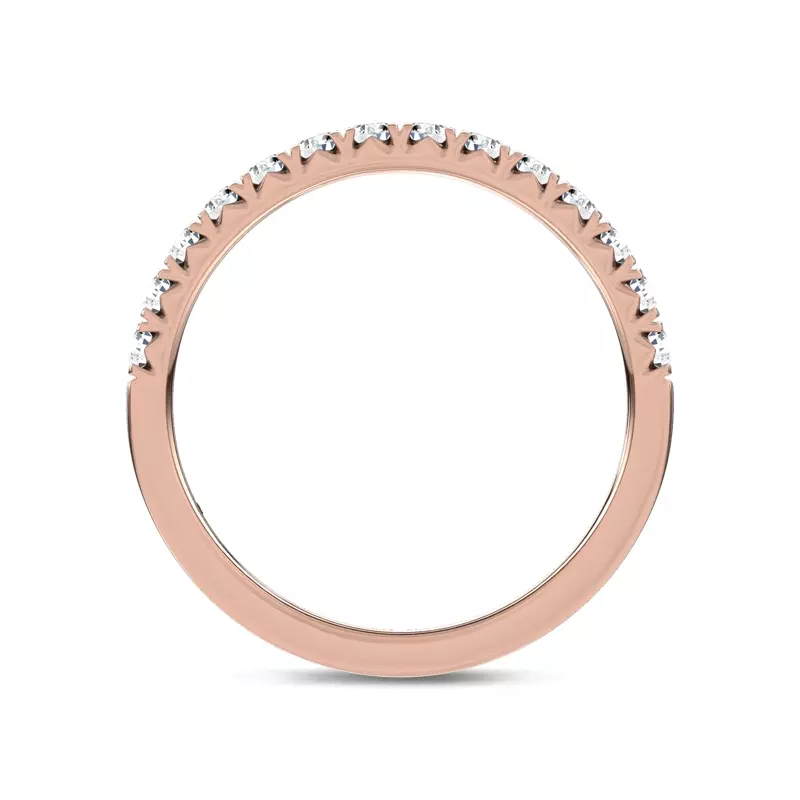 14K Rose Gold Joye French Pavé Band by Christian Siriano