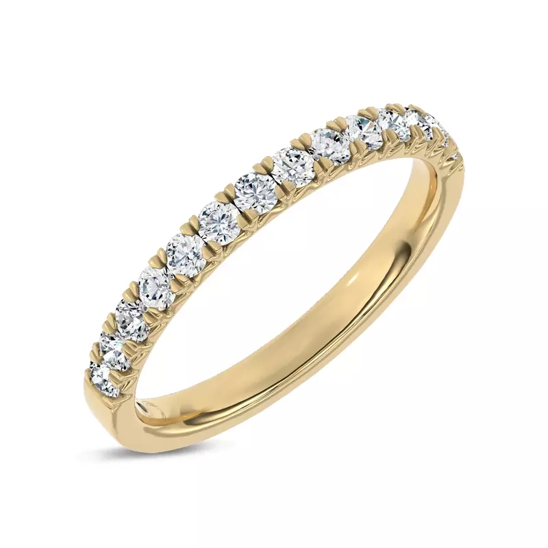 14K Yellow Gold Joye French Pavé Lab Band by Christian Siriano