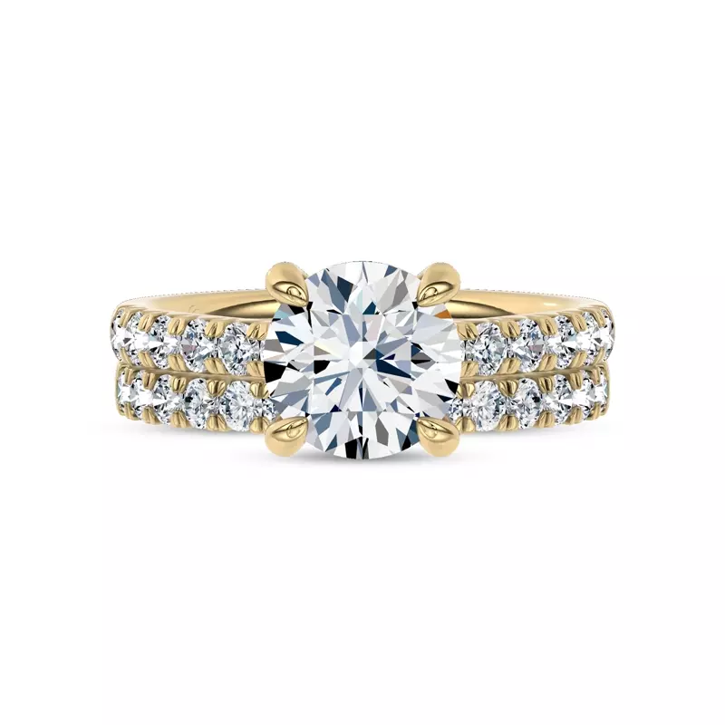 14K Yellow Gold Joye French Pavé Lab Band by Christian Siriano
