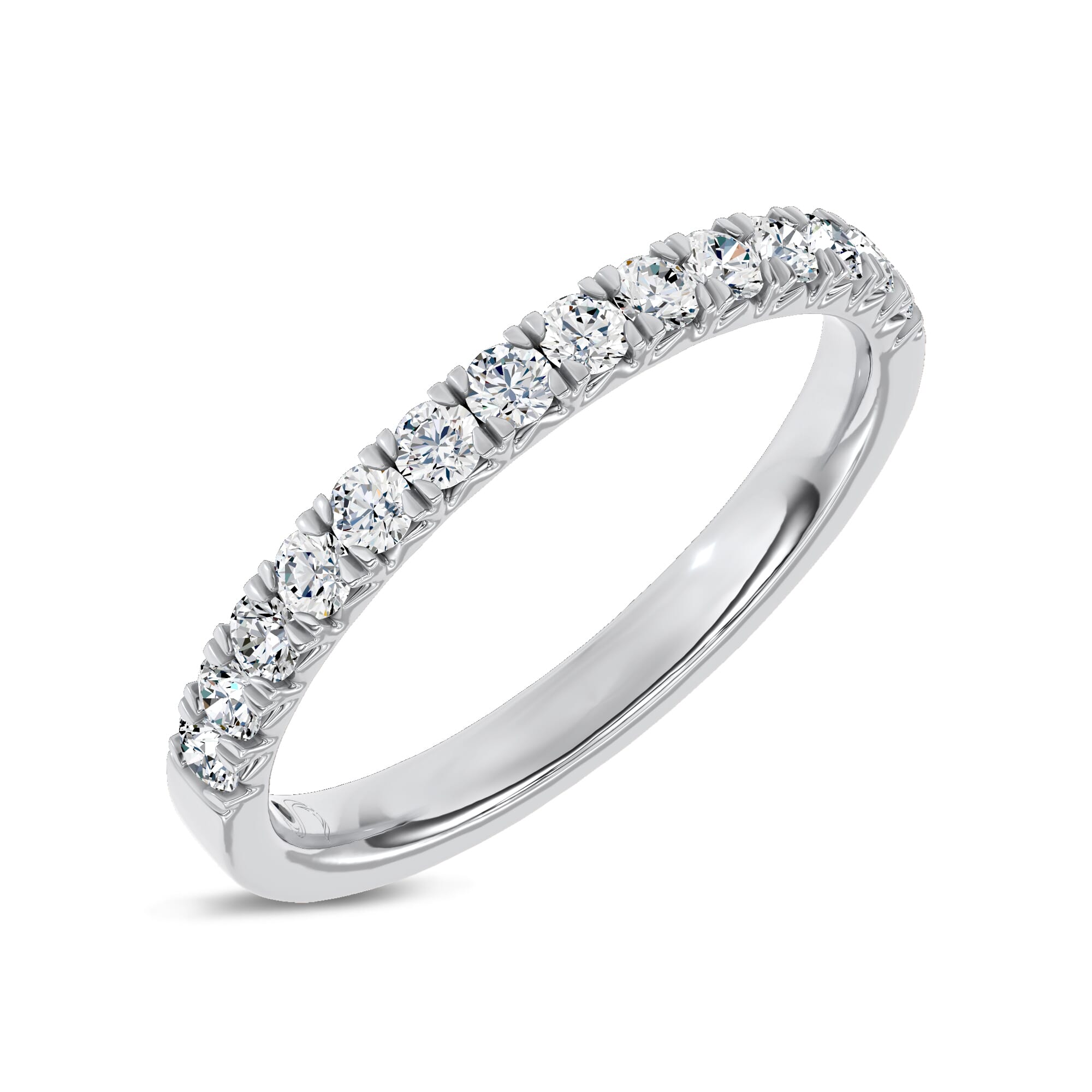 Platinum Joye French Pavé Band by Christian Siriano