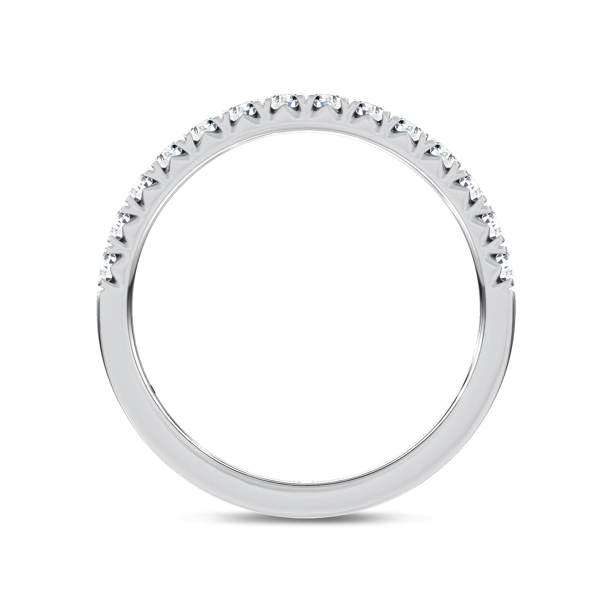 Platinum Joye French Pavé Band by Christian Siriano