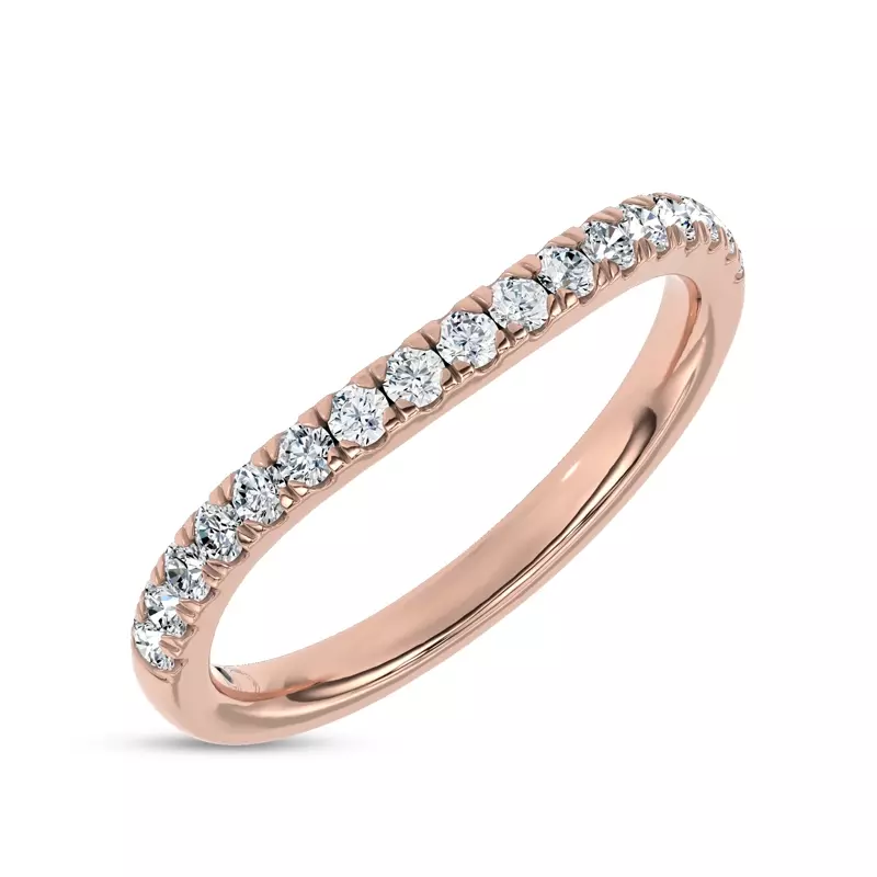 14K Rose Gold Lumea Contoured Pavé Lab Band by Christian Siriano