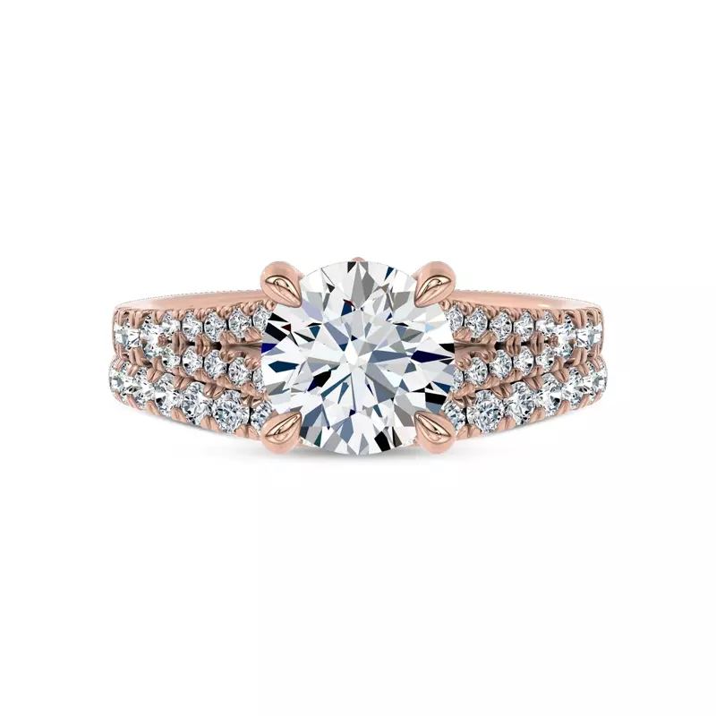 14K Rose Gold Lumea Contoured Pavé Lab Band by Christian Siriano