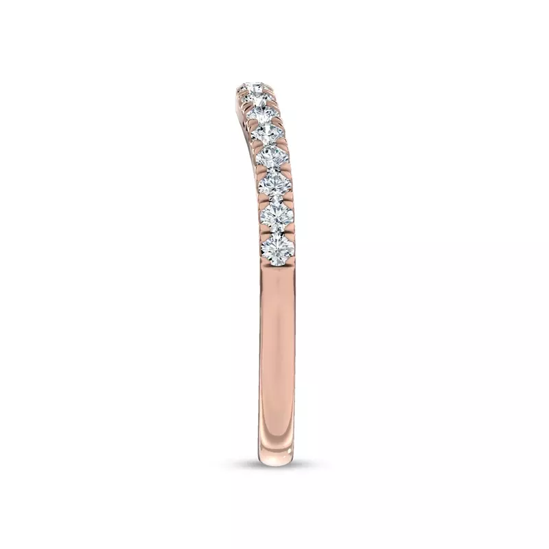 14K Rose Gold Lumea Contoured Pavé Lab Band by Christian Siriano