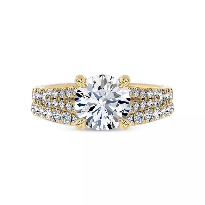 14K Yellow Gold Lumea Contoured Pavé Band by Christian Siriano
