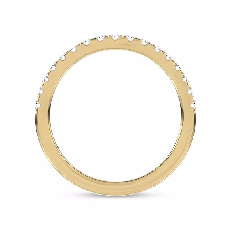 14K Yellow Gold Lumea Contoured Pavé Band by Christian Siriano