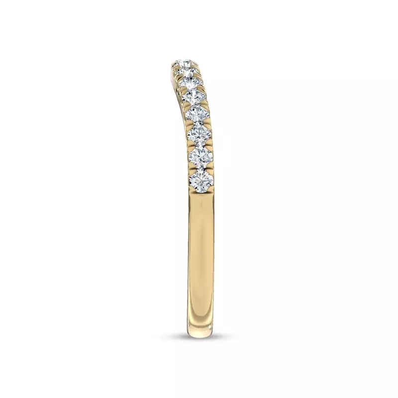 14K Yellow Gold Lumea Contoured Pavé Band by Christian Siriano