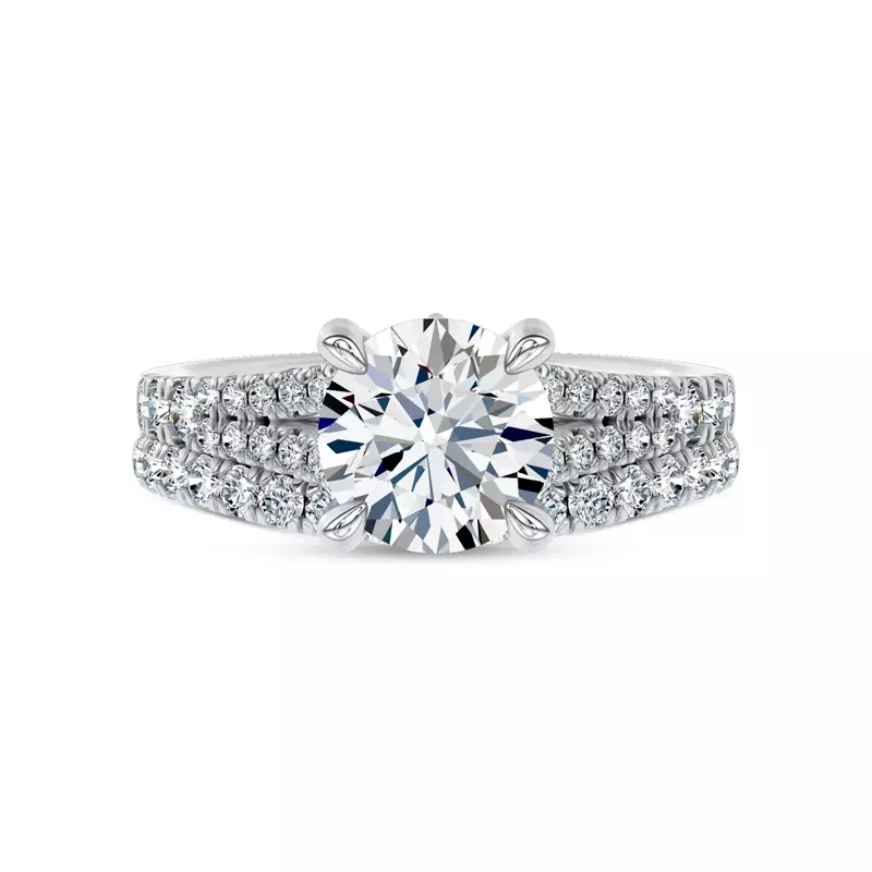 Platinum Lumea Contoured Pavé Band by Christian Siriano