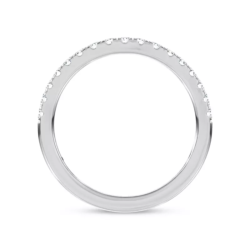 Platinum Lumea Contoured Pavé Band by Christian Siriano