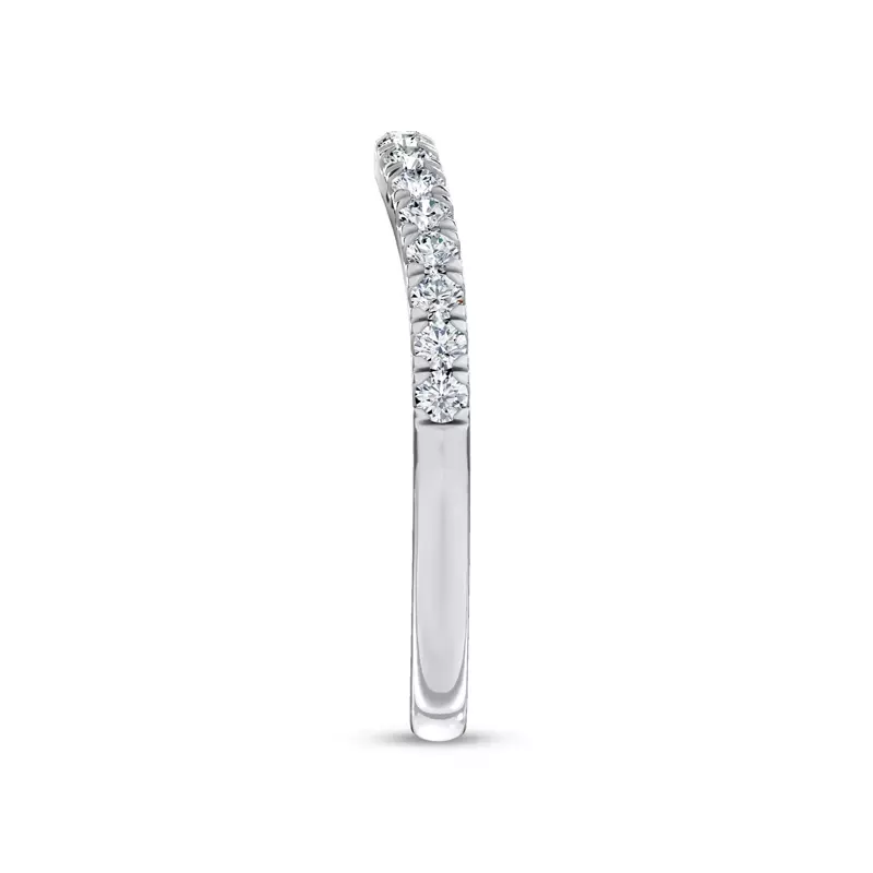 Platinum Lumea Contoured Pavé Band by Christian Siriano