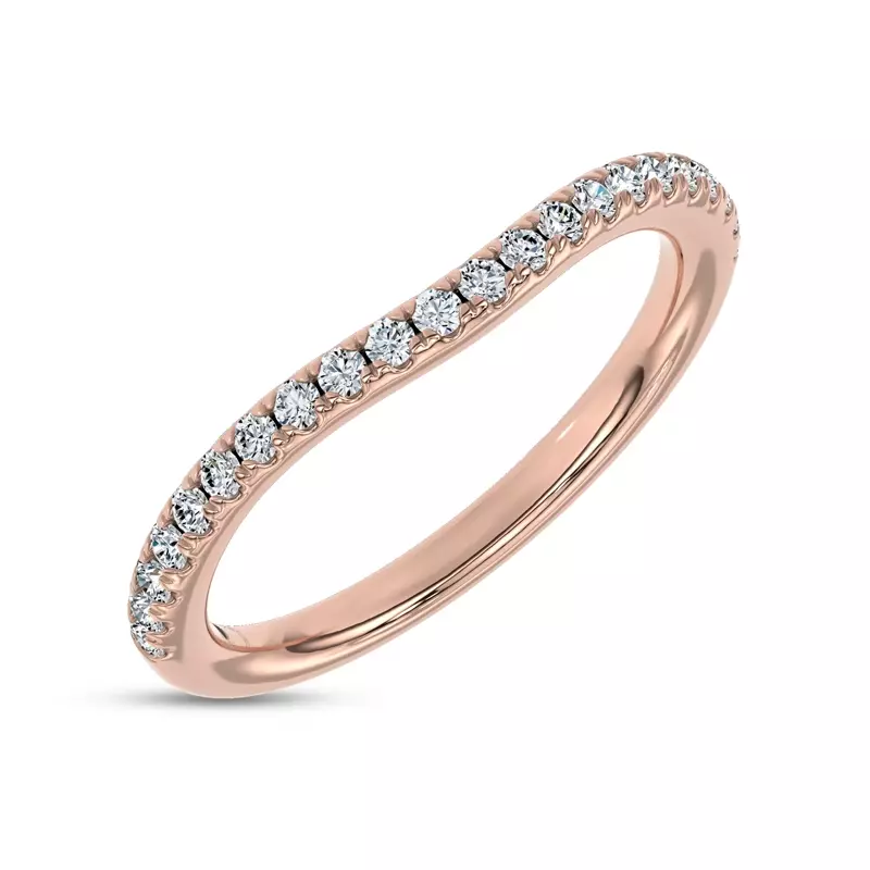 14K Rose Gold Classic Pavé Band by Christian Siriano