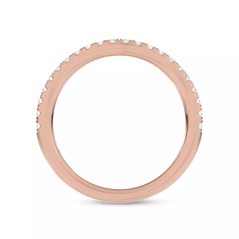 14K Rose Gold Classic Pavé Band by Christian Siriano