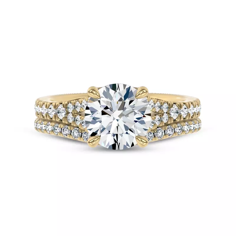 14K Yellow Gold Classic Lab Pavé Band by Christian Siriano
