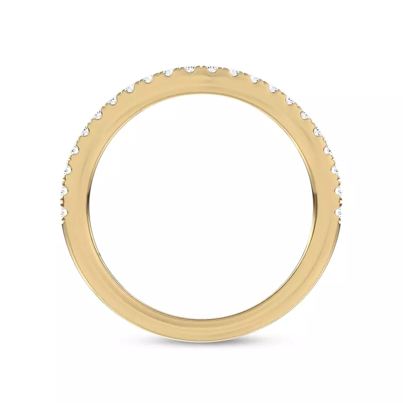 14K Yellow Gold Classic Lab Pavé Band by Christian Siriano