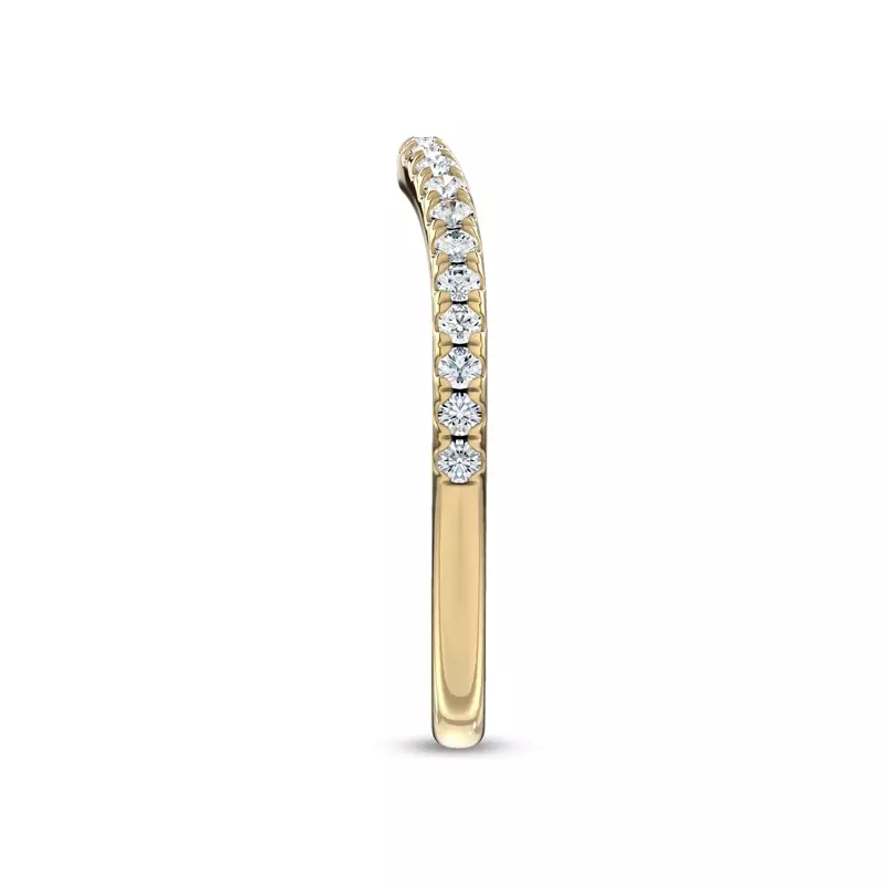 14K Yellow Gold Classic Lab Pavé Band by Christian Siriano
