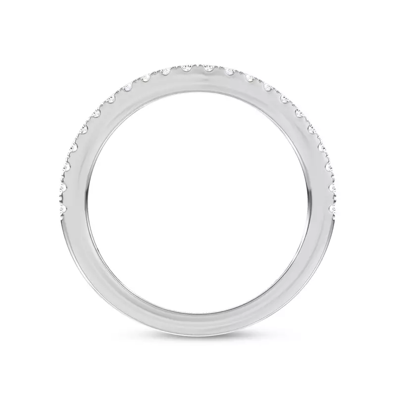 Platinum Classic Lab Pavé Band by Christian Siriano