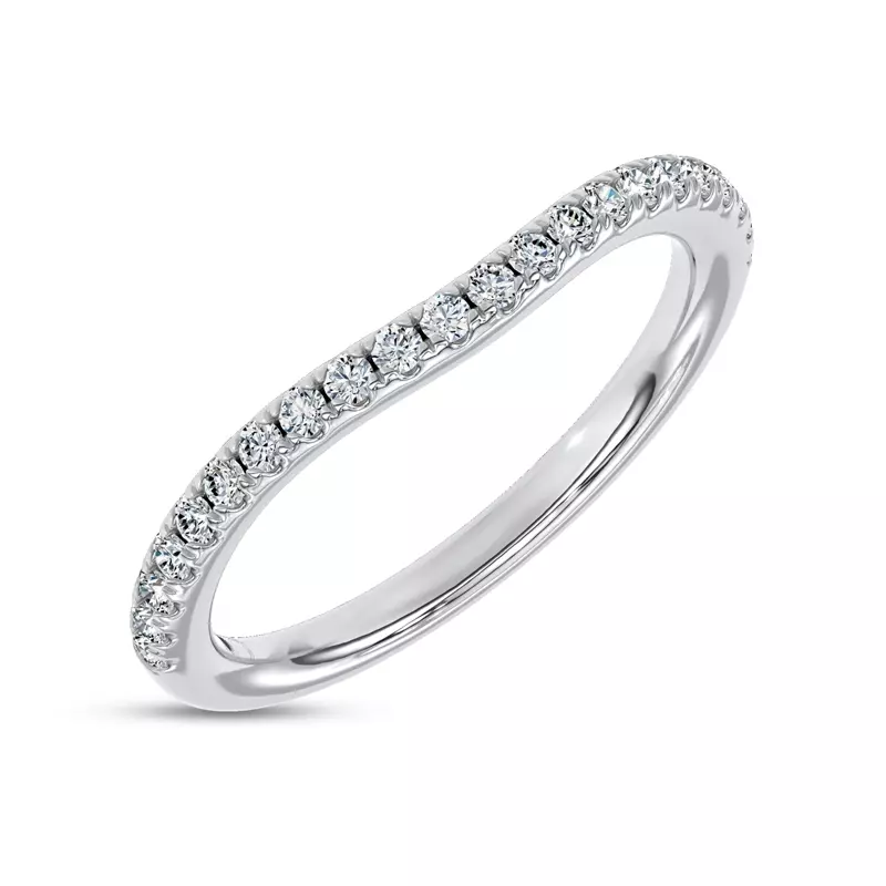 Platinum Classic Pavé Band by Christian Siriano