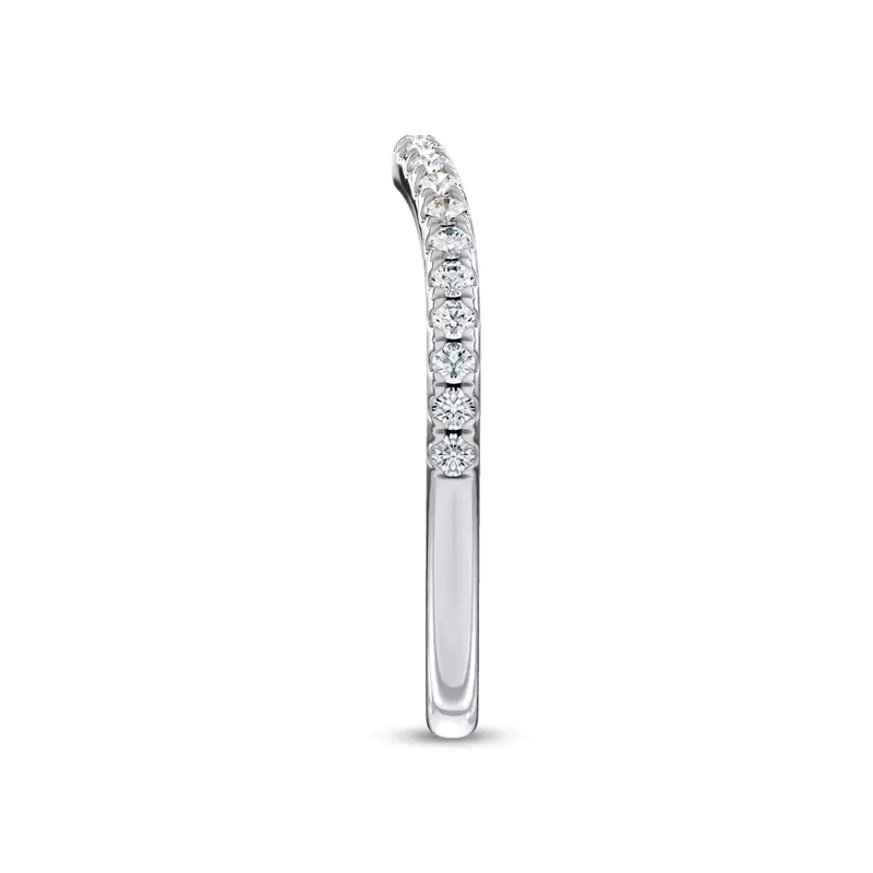 Platinum Classic Pavé Band by Christian Siriano