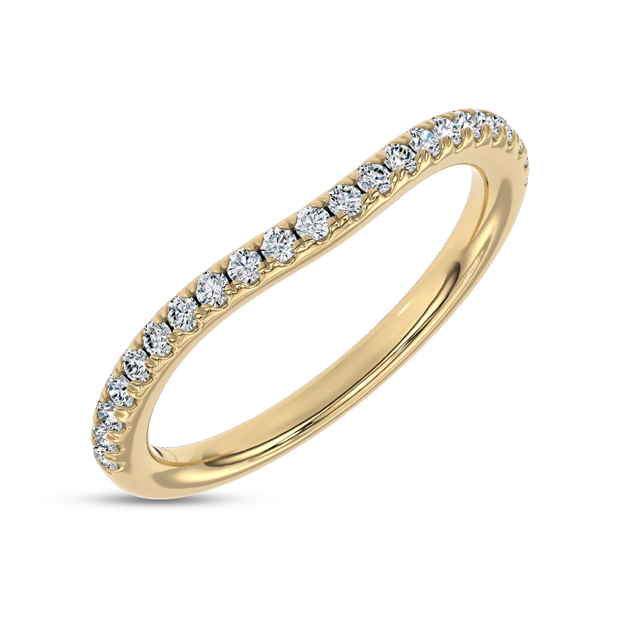 18K Yellow Gold Classic Pavé Band by Christian Siriano