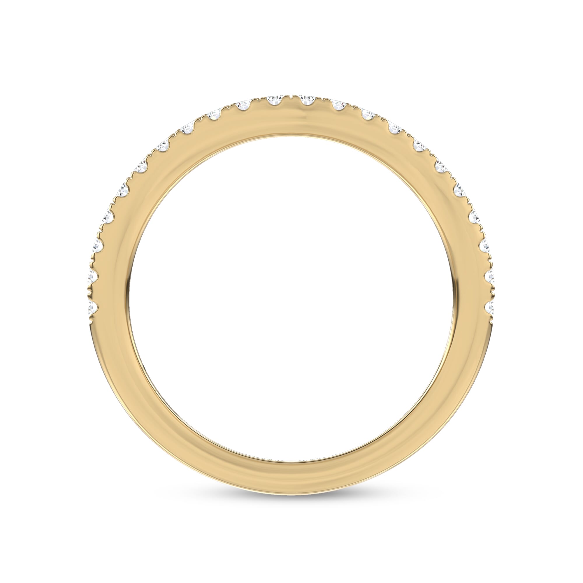 18K Yellow Gold Classic Pavé Band by Christian Siriano
