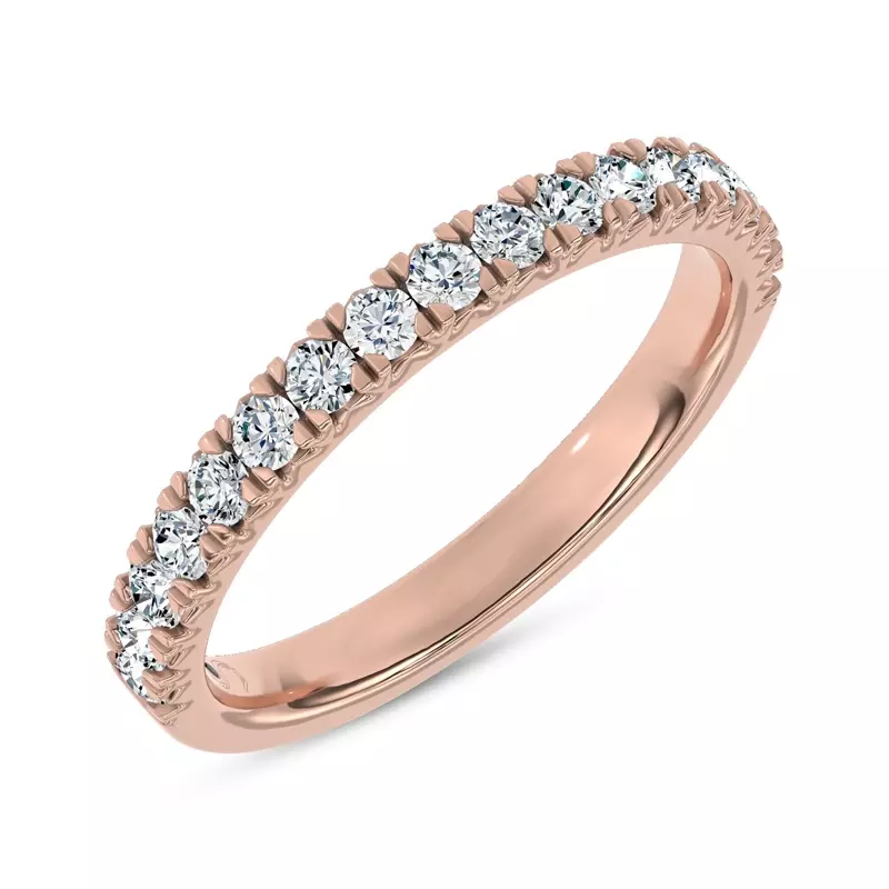 14K Rose Gold Duet Pavé Band by Christian Siriano