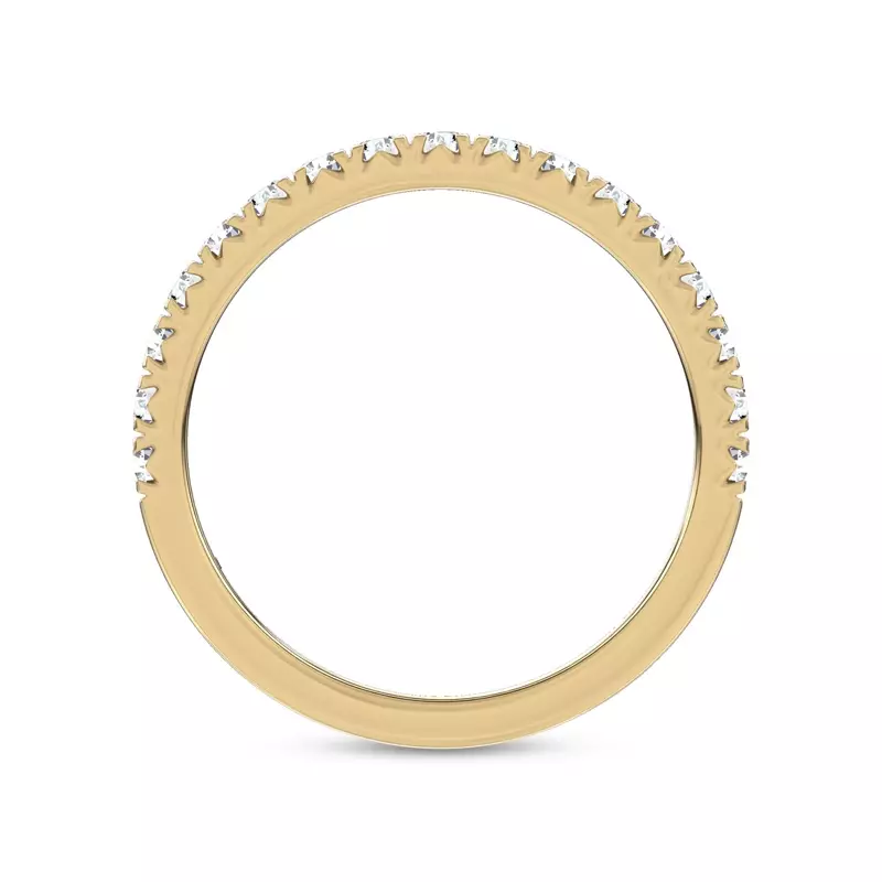 14K Yellow Gold Duet Pavé Lab Band by Christian Siriano