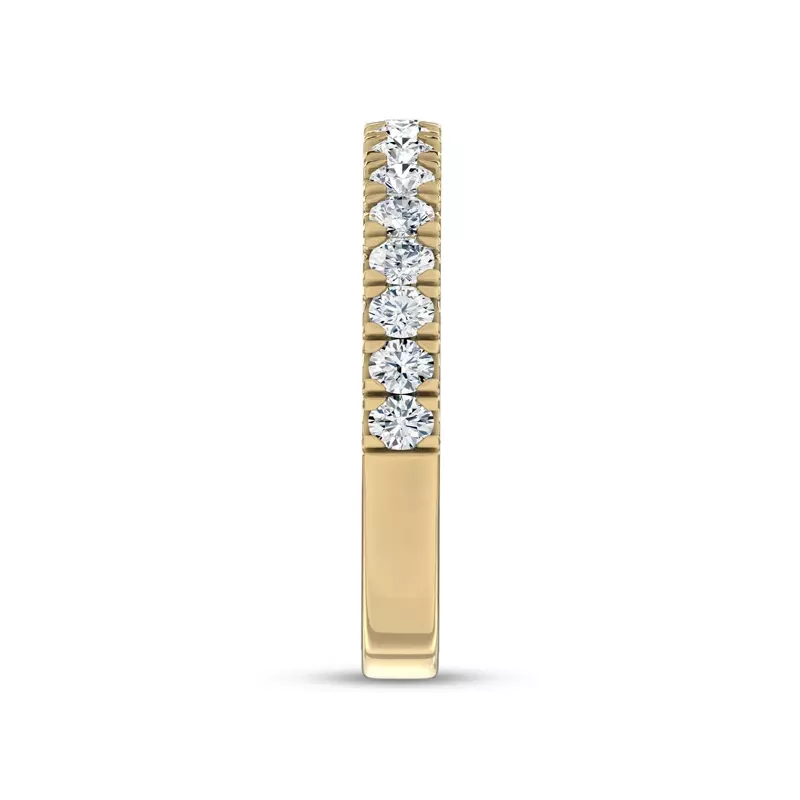 14K Yellow Gold Duet Pavé Lab Band by Christian Siriano