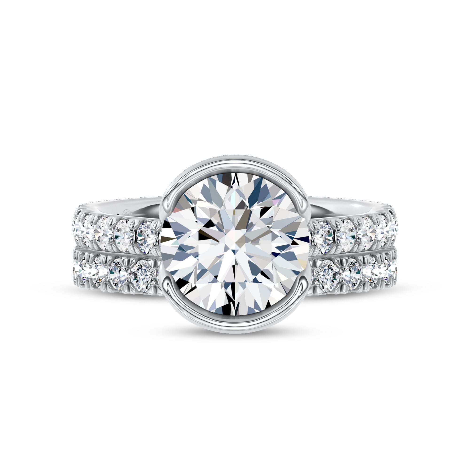 Platinum Duet Pavé Lab Band by Christian Siriano