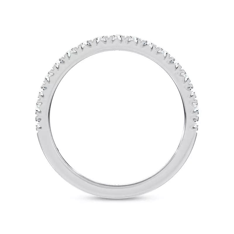 18K White Gold Duet Pavé Lab Band by Christian Siriano