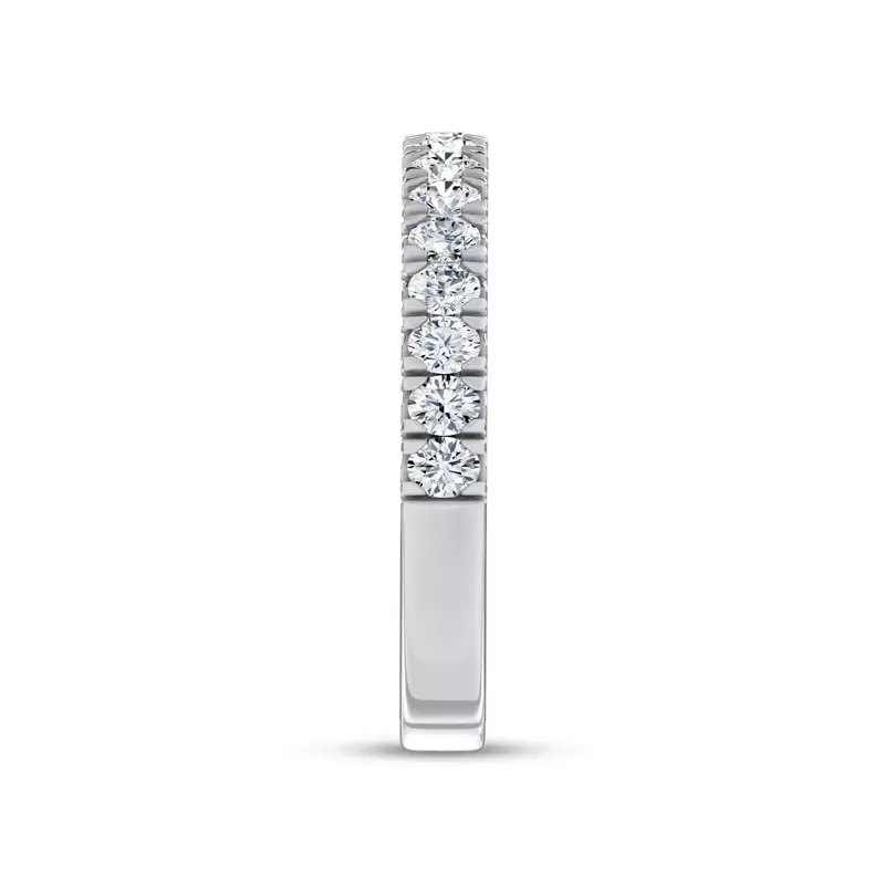 18K White Gold Duet Pavé Lab Band by Christian Siriano