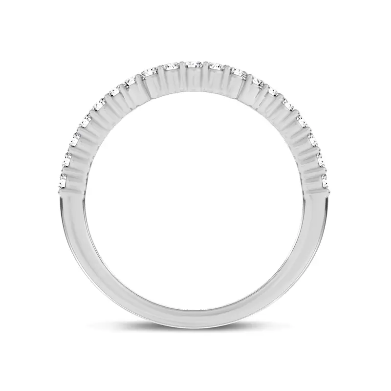 14K White Gold Dorian Contour Pavé Band