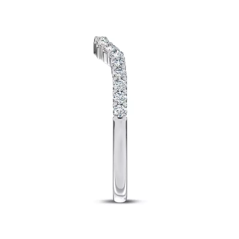14K White Gold Dorian Contour Pavé Band