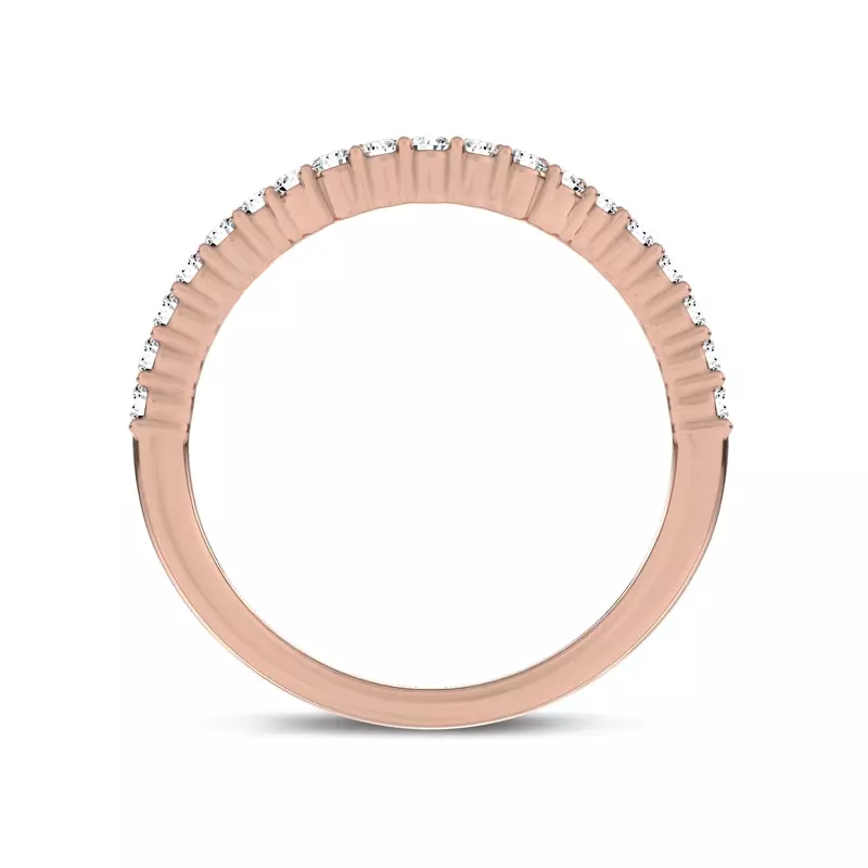 18K Rose Gold Dorian Contour Pavé Band
