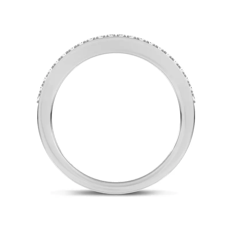 14K White Gold Jenna Contour Pavé Lab Band
