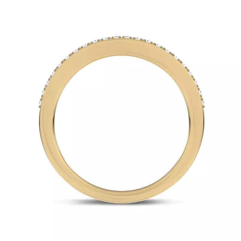 14K Yellow Gold Jenna Contour Pavé Lab Band