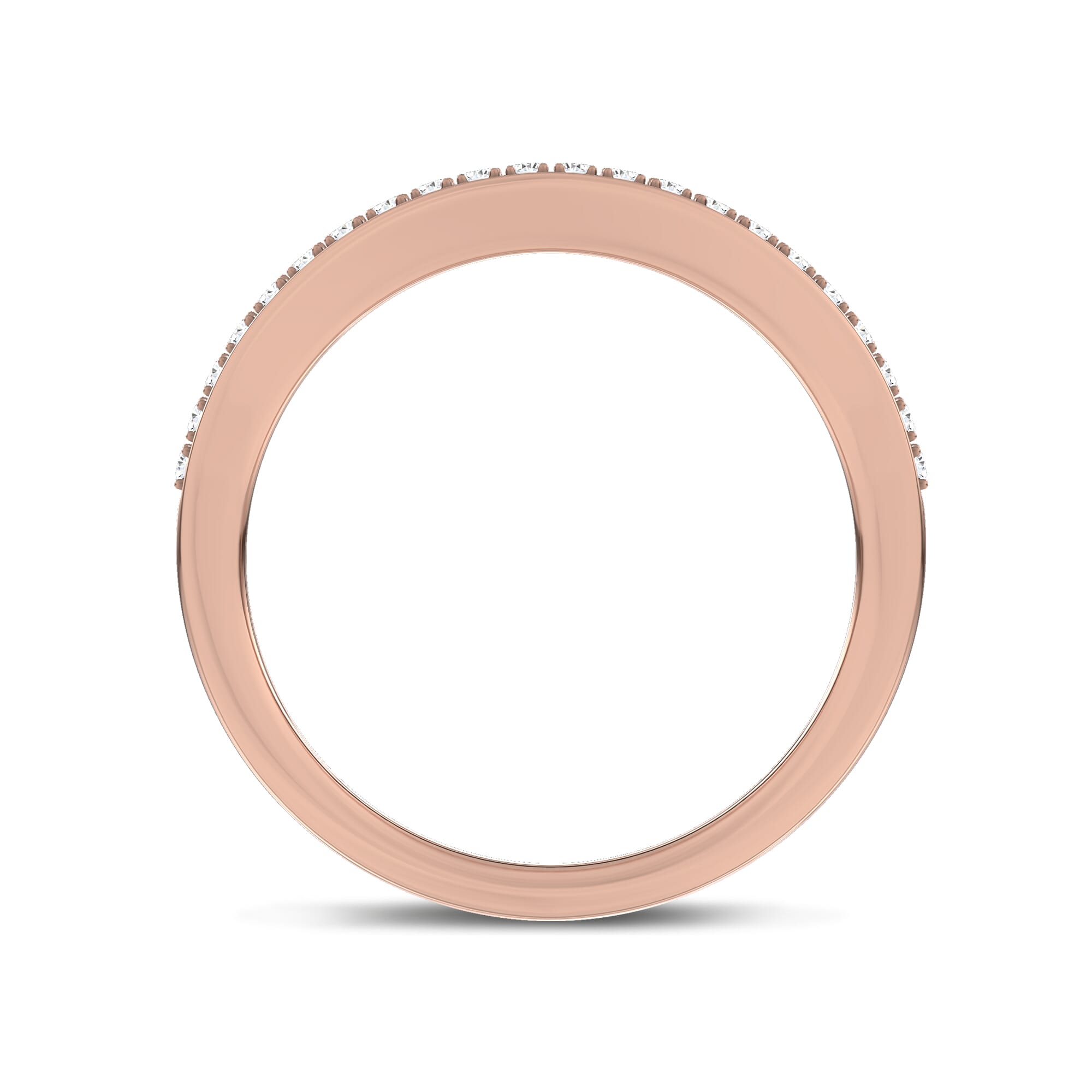 18K Rose Gold Jenna Contour Pavé Lab Band