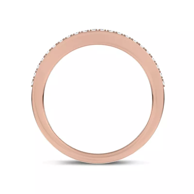 18K Rose Gold Jenna Contour Pavé Band