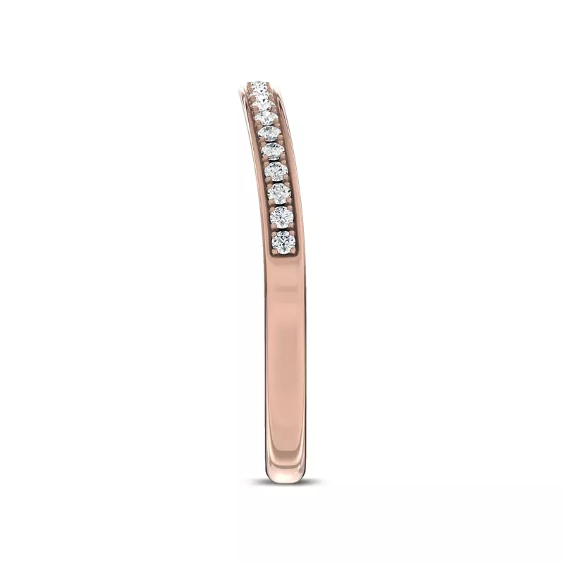 18K Rose Gold Jenna Contour Pavé Band